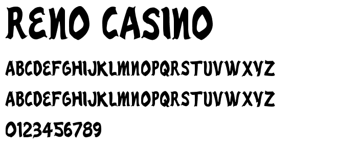 Reno Casino font